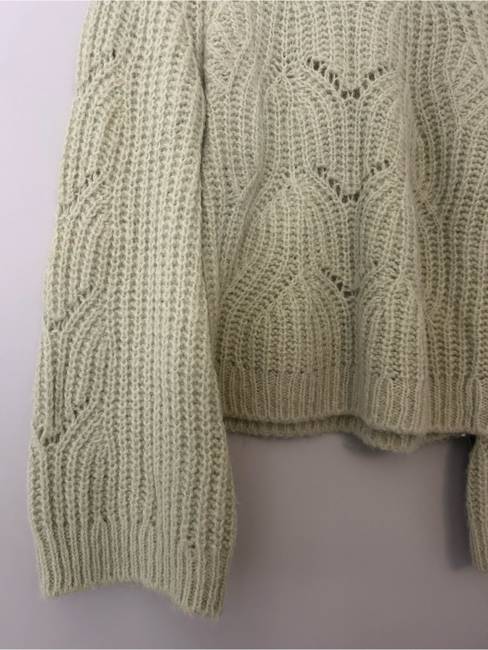 Sezane Youri Jumper Sweater in Pastel Green Mint Alpaca Wool - Picture 5 of 8